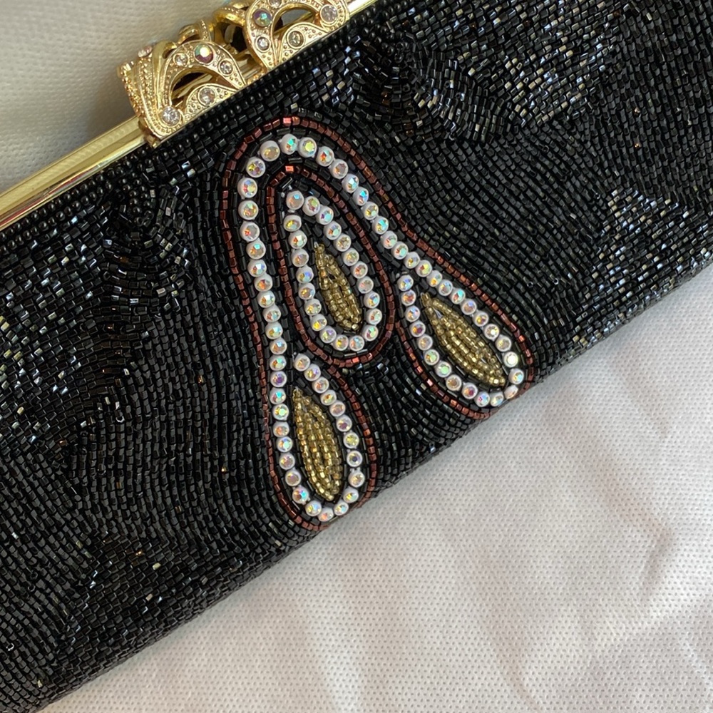Beaded Clutch, With Chain Handle - image 6